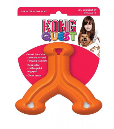 Kong Quest Wishbone Treat Dispending Dog Toy - Small