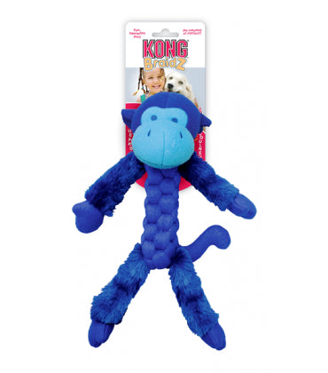 Kong Braidz Fuzzy Monkey Dog Toy