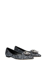Balerina Cipő Dolce&Gabbana Női Flitterek Szürke (Ónszürke)