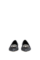 Balerina Cipő Dolce&Gabbana Női Flitterek Szürke (Ónszürke)
