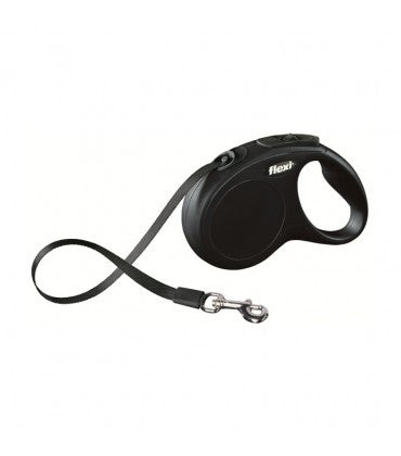 Flexi Fun L Tape 5m Black Retractable Dog Leash