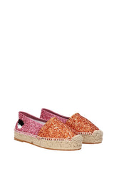 Espadrilles Chiara Ferragni Női Csillogó Narancssárga és Rózsaszín