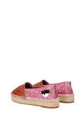 Espadrilles Chiara Ferragni Női Csillogó Narancssárga és Rózsaszín