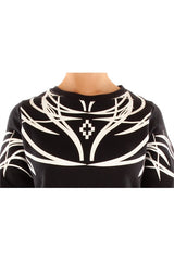 Pulóver Marcelo Burlon Női Pamut Fekete és Fehér