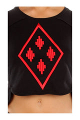 Top Marcelo Burlon Női Pamut Fekete és Piros