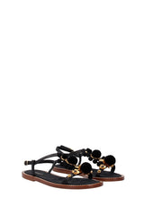 Szandál Dolce&Gabbana Női Bőr Fekete és Arany