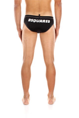 Fürdőruha Dsquared2 Férfi Poliamid Fekete és Fehér