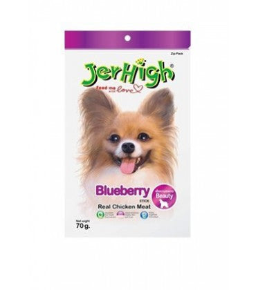 Jer High Blueberry Fruity Stick Chicken Meat Dog Chew Sticks 70 g