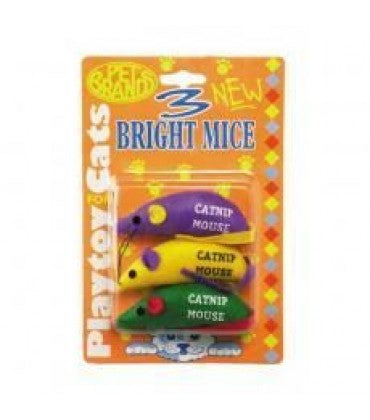 Pet Brands Three Bright Mice Interactive Cat Toy