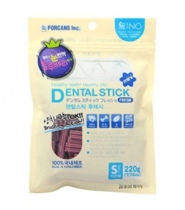 Forcans Dental Stick Blueberry Chew Stick Small 220 g