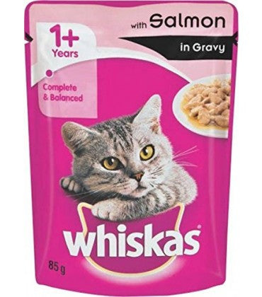 Whiskas Adult Wet Cat Food Gravy with Salmon 12 Pack