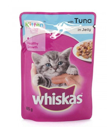 Whiskas Kitten Wet Cat Food Kitten Jelly with Tuna 12 Pack