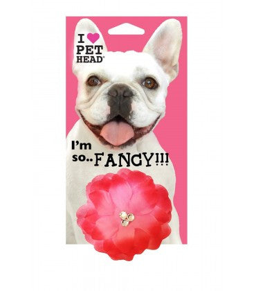 PetHead I M So Fancy Flower Dog Clip- Hot Pink