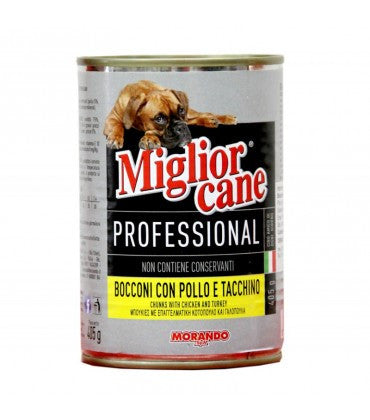 Miglior Cane Chicken Turkey Chunks Dog Wet Food 405 g