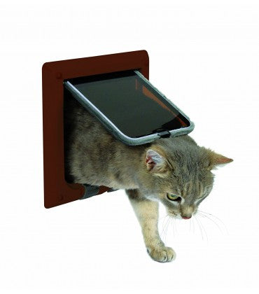 Trixie 4-Way Cat Flap Brown