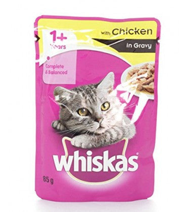 Whiskas Adult Wet Cat Food Chicken in Gravy 12 Pack