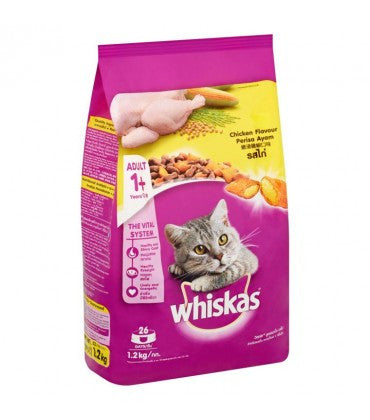 Whiskas Adult Dry Cat Food Chicken 1.2 kg