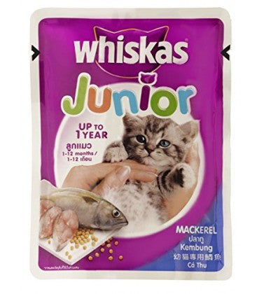 Whiskas Junior Wet Cat Food Mackeral 85 g  Pack of 6