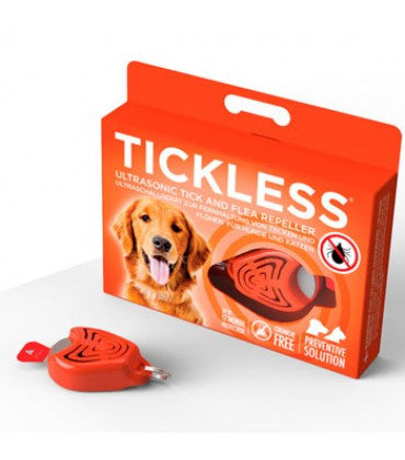 TickLess Pet Ultrasonic Tick And Flea Repeller  Orange