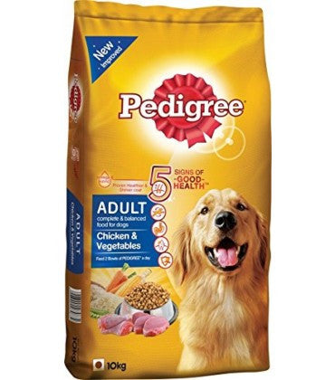 Pedigree Adult Chicken & Veg Dog Food - 10 kg