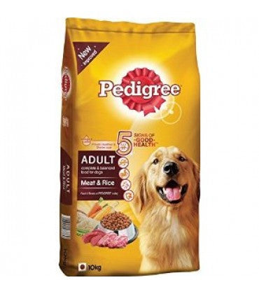 Pedigree Adult Meat & Rice Dog Food - 10 kg