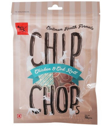 Chip Chops Dog Snack Chicken & Codfish Rolls - 70 g