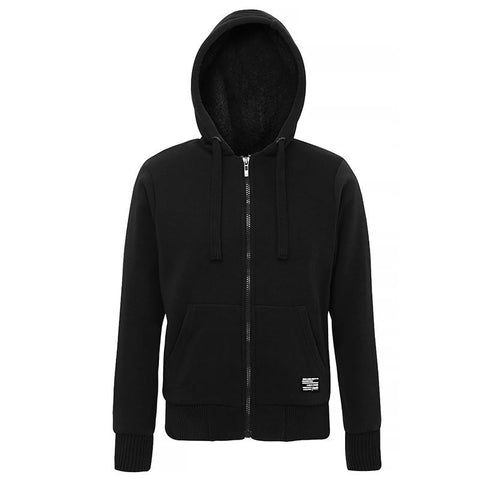 Sherpa fleece lined zip hoodie