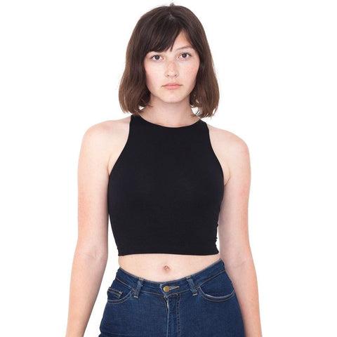 Cotton Spandex sleeveless crop top (8369)