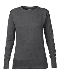 Anvil women's mid-scoop French terry sweatshirt