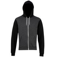 Two tone flex fleece zip hoodie (F497)