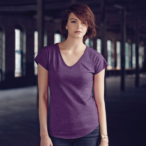 Anvil women's tri-blend v-neck tee