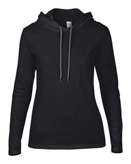 Anvil women's fashion basic long sleeve hooded tee