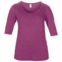 Anvil women's tri-blend deep scoop ½ sleeve tee