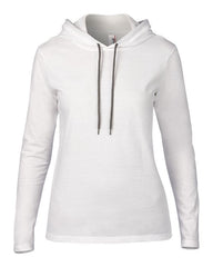 Anvil women's fashion basic long sleeve hooded tee