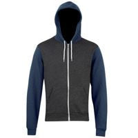 Two tone flex fleece zip hoodie (F497)