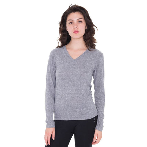 Tri-blend long sleeve v-neck (TR476)