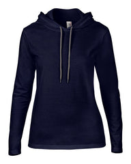 Anvil women's fashion basic long sleeve hooded tee