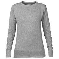 Anvil women's mid-scoop French terry sweatshirt