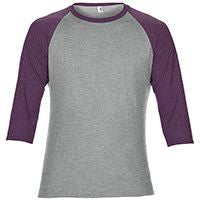 Anvil adult tri-blend ¾ sleeve raglan tee