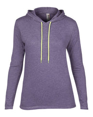 Anvil women's fashion basic long sleeve hooded tee