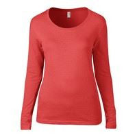 Anvil women's long sleeve sheer scoop tee