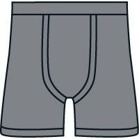 Men's shorty (2 pairs per pack)