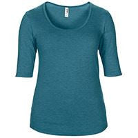 Anvil women's tri-blend deep scoop ½ sleeve tee