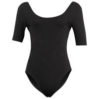 Women's cotton Spandex jersey short sleeved t-shirt leotard (8373)