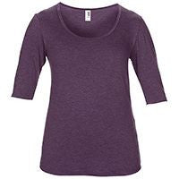 Anvil women's tri-blend deep scoop ½ sleeve tee