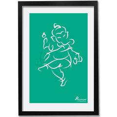 Lord Ganesha in Green BG