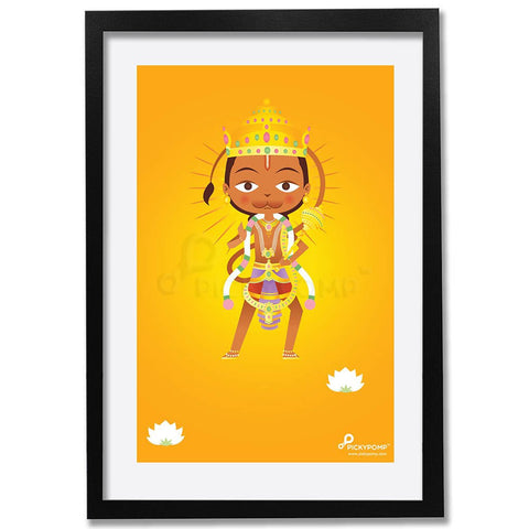 Cute Lord Hanuman in Yellow BG