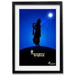 Lord Krishna with moon