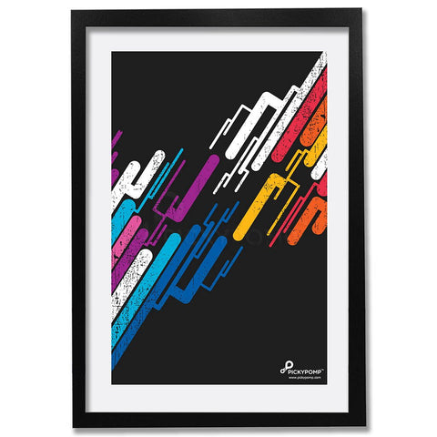 Colorful Lines in Black BG