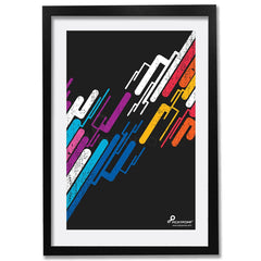 Colorful Lines in Black BG